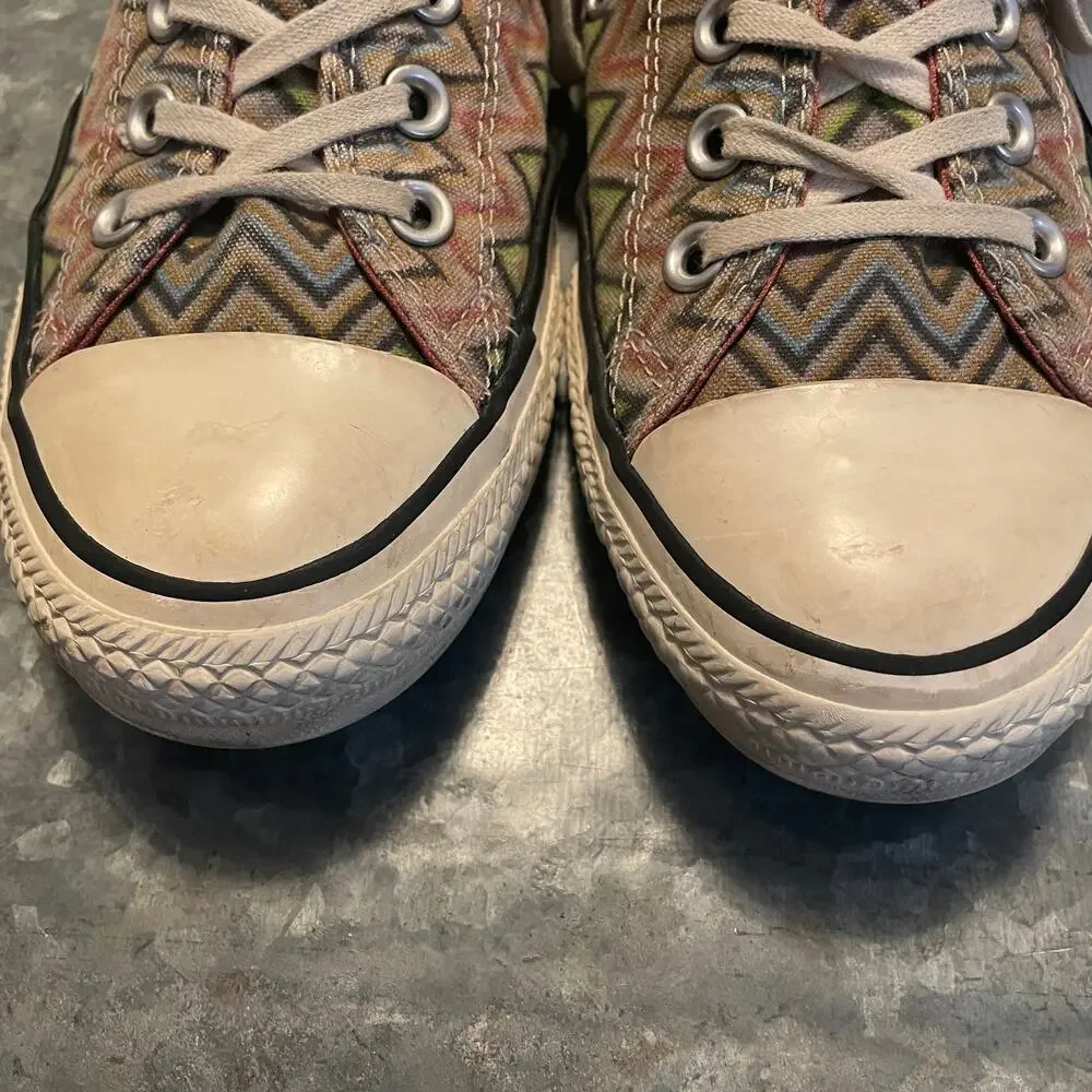 Converse All Star Missoni Zig Zag Pattern Low Top Sneakers Shoes Mens 6 Womens 8